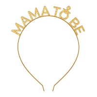 Diadème doré 'Future Maman'