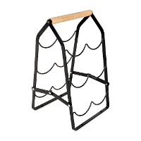 Casier à bouteilles métallique blanc ou noir - 1 unité