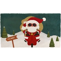 Paillasson du Père Noël à moto