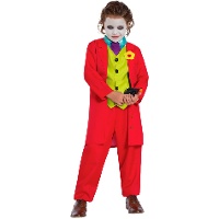 Costume de clown joyeux rouge pour enfant
