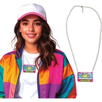 Collier cassette rétro des années 90