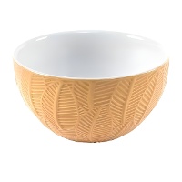 Bol de 13,2 cm avec motifs de feuilles moutarde