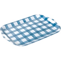 Plateau vichy bleu 41 x 29 cm