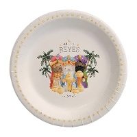 Assiettes de 23 cm sur le thème des trois Rois mages - 6 pièces
