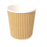 Gobelets de 120 ml en carton ondulé - 25 unités