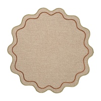 Set de table rond individuel 38 cm à bord ondulé