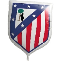 Ballon en foil avec écusson de l'Atlético de Madrid - 55 x 46 cm