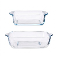 Lot de 2 plats carrés 1,04 L et 1,95 L - Borcam