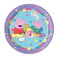 Assiettes Peppa Pig 'Amour' - 23 cm - Pack de 8