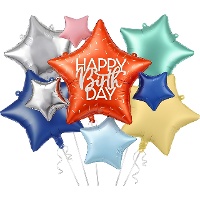 Bouquet de ballons multicolores « Happy Birthday » - 5 pièces
