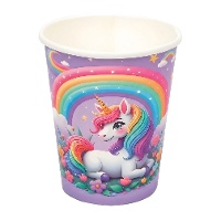 Gobelets Licorne lilas enchantés - 8 unités