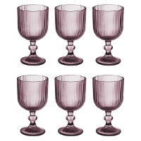 Verre rayé vertical de 260 ml - 6 unités