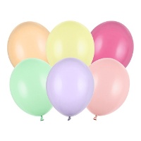 Ballons en latex de 30 cm couleur pastel - PartyDeco - 50 unités