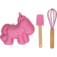 Kit pour gâteau licorne avec ustensiles - Wilton - 3 pièces