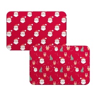 Set de table de Noël rouge de 43 x 28 cm - 1 unité