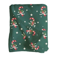 Plaid de Noël à motifs de cannes en sucre, 1,50 x 1,25 m
