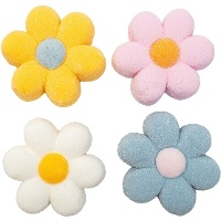 Fleurs en guimauve pastel - 12 pièces