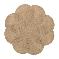 Set de table individuel en jute en forme de fleur Ø 38 cm