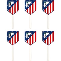 Toppers Atlético de Madrid - écusson - lot de 6