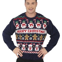 Pull de Noël avec bonhomme de neige pour homme