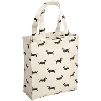 Sac en tissu imperméable Teckel avec fermeture éclair