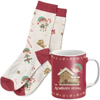 Coffret cadeau tasse et chaussettes d'elfe