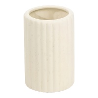 Porte-brosses à dents à relief rayé - couleur naturelle