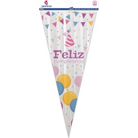 Sachets à bonbons « Joyeux anniversaire » de 48 x 22 cm - lot de 10