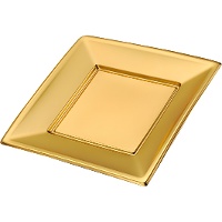 Assiettes métalliques en plastique de 23 cm - 4 unités