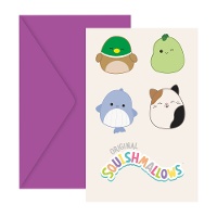 Lot de 6 invitations Squishmallows