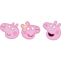 Masques Peppa Pig pour enfants - lot de 6