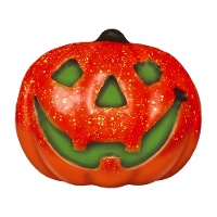Citrouille décorative avec lumière de 17 cm