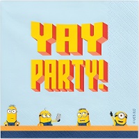 Serviettes Minions 16,5 x 16,5 cm - 20 unités