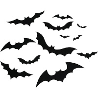 Décorations murales de chauve-souris - 12 unités
