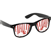 Lunettes noires avec effet sang