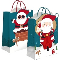 Sac cadeau Père Noël 45 x 33 x 10 cm - 1 unité