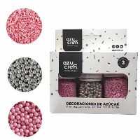 Kit de sprinkles de filaments et de perles argentées de 30 gr