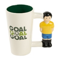 Tasse de football 470 ml avec anse en forme de joueur
