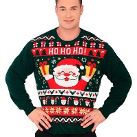 Pull de Noël Père Noël Ho Ho Ho pour homme