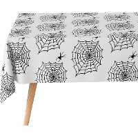 Nappe avec toile d'araignée et araignées noires de 1,2 x 5 m