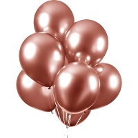 Ballons en latex de 30 cm chromés biodégradables - Ballons Nordic - 10 unités