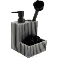 Distributeur de savon avec brosse et tampon à récurer - 1 pc.