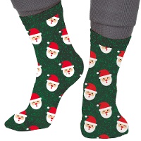 Chaussettes du Père Noël avec paillettes pour enfants - 1 paire