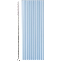 Pailles en plastique réutilisables de 23 cm - 12 unités