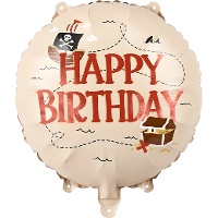 Ballon pirate « Happy Birthday » de 35 cm