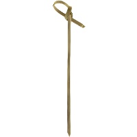 Brochettes de 12 cm en Bambou avec anse boucle - 100 unités