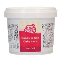 Dentelle comestible prête à l'emploi dorée nacrée 200 g - FunCakes
