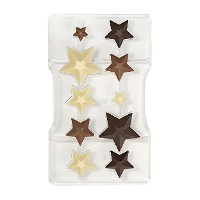 Moule en forme d'étoiles pour chocolat - Decora - 10 cavités