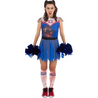Déguisement de pom-pom girl zombie morte pour femme