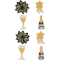 Figurines en sucre Sparkling Celebration - Wilton - 8 pièces